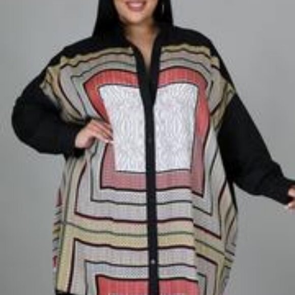 Shirt Dress- Plus - Picture 3 of 6